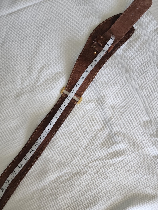 Wide Brown Suede Women’s Belt with Gold-Tone D-Ring Buckle main image 9